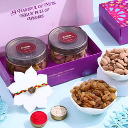 Divine Om Rakhi With Almonds N Raisins