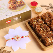 Divine Om Rakhi With Dhoda Barfi