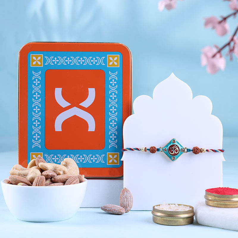 Divine Om Rakhi With Nuts