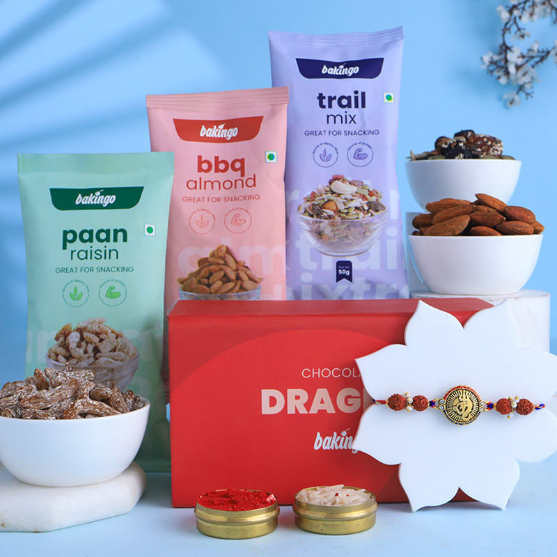 Divine Om Rakhi With Savory Delights