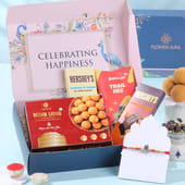 Divine Radhe Rakhi With Festive Treats Hamper