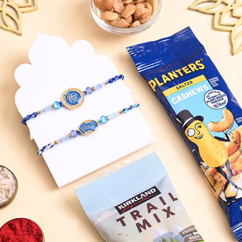 Divine Rakhi Duo With Cashews N Trail Mix