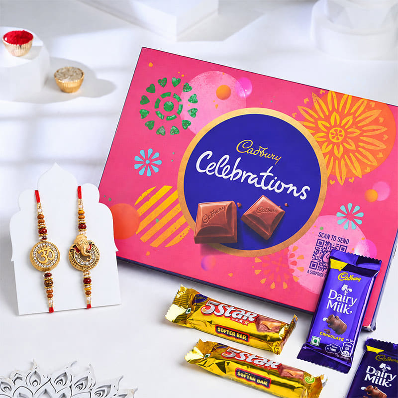 Divine Rakhi Duo With Chocolate Box