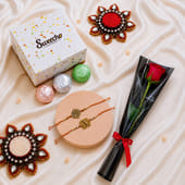 Divine Rakhi Duo With Chocolate N Rose