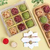 Divine Rakhi Duo With Dry Fruit Ladoos