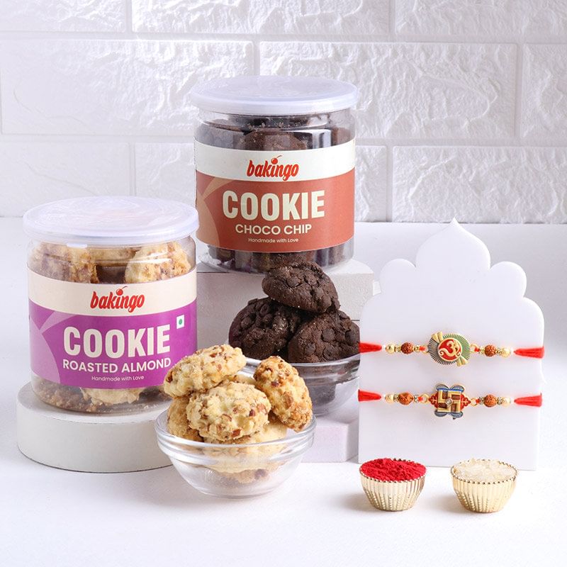 Divine Rakhi Duo With Gourmet Cookies