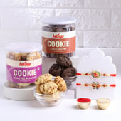 Divine Rakhi Duo With Gourmet Cookies