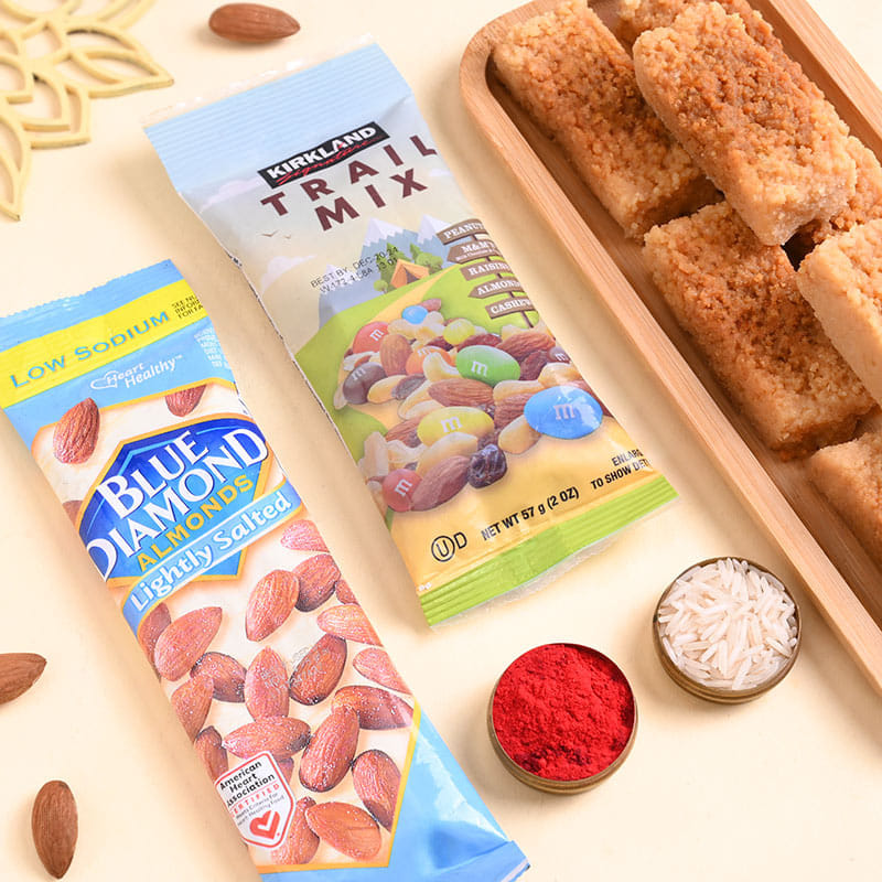 Divine Rakhi Duo With Sweet N Savoury Treats