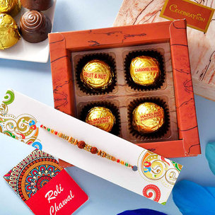 Send Divine Rakhi With Mixed Choco Box to Canada