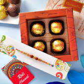 Divine Rakhi With Mixed Choco Box - Rakhi in UAE
