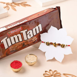 Ganesha Divine Rakhi With Tim Tam