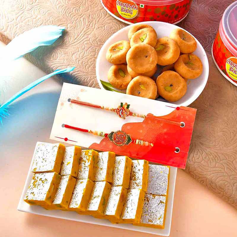 Divine Rakhis N Sweetness Combo