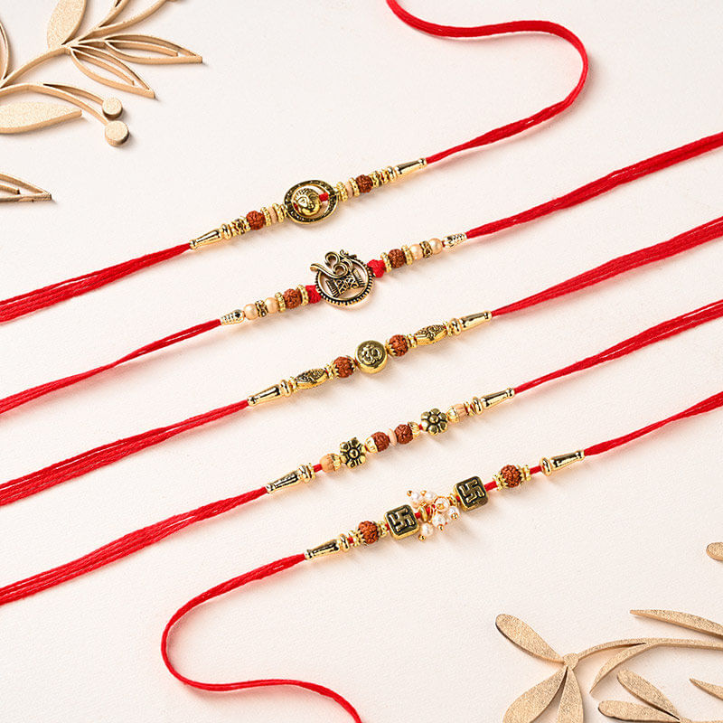Set of 5 Divine Rakhis for Brother