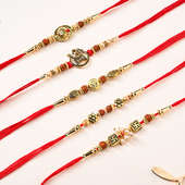 Set of 5 Divine Rakhis for Brother