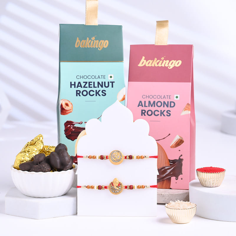 Divine Rakhis With Hazelnut N Almond Rocks