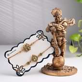 Divine Ram Ji Rakhis With Hanuman Ji Idol