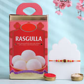 Divine Rudrakasha Rakhi With Rasgulla
