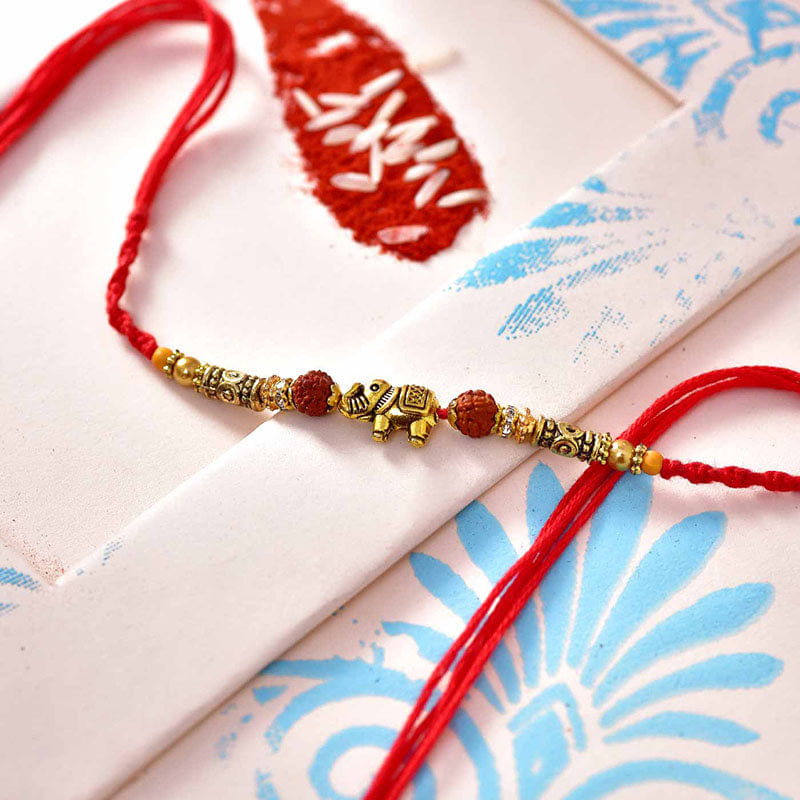 Divine Rudraksh Elephant Rakhi