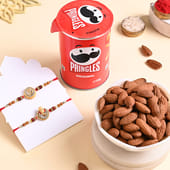 Divine Rudraksha Rakhi Duo With Munchies