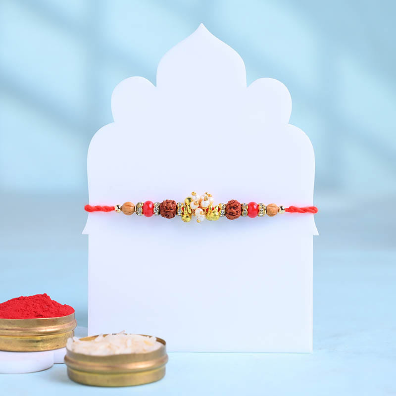 Divine Rudraksha Rakhi With Festive Treats