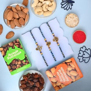 Set of Three Divine Rakhis With Nuts