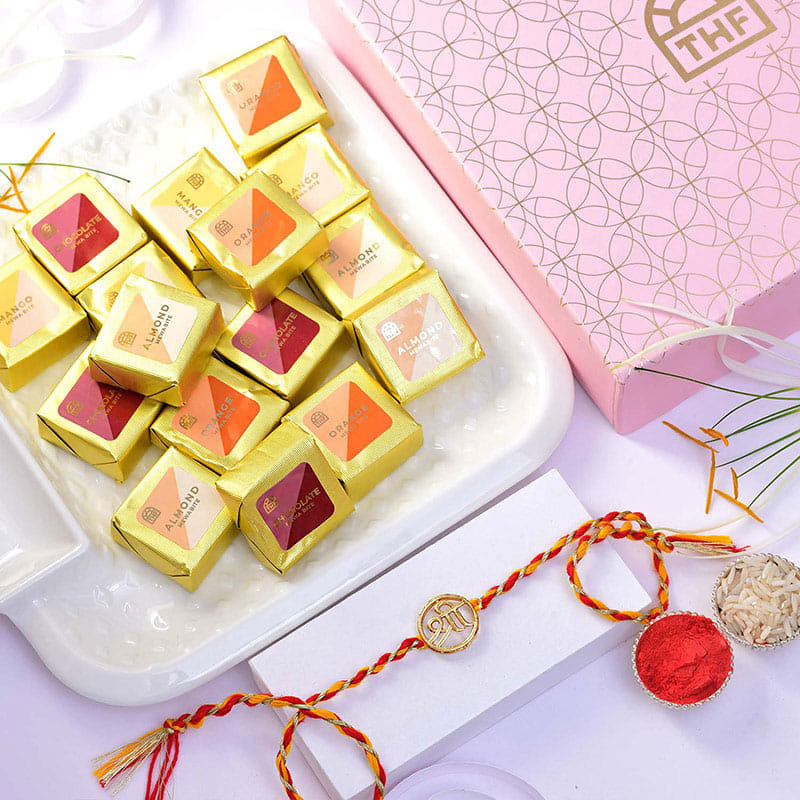Divine Shree Rakhi With Assorted Mewa Bites