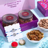Divine Silver Rakhi Duo With Almonds N Raisins