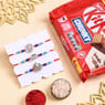 Divine Silver Rakhi Trio With Kitkats