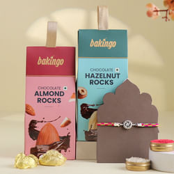 Divine Swastik Rakhi N Choco Nut Treats
