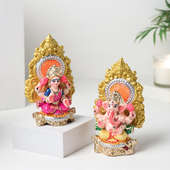 Divine Terracotta Laxmi Ganesha Holy Idols