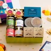 Diwali Diya N Delicacies Gift Box