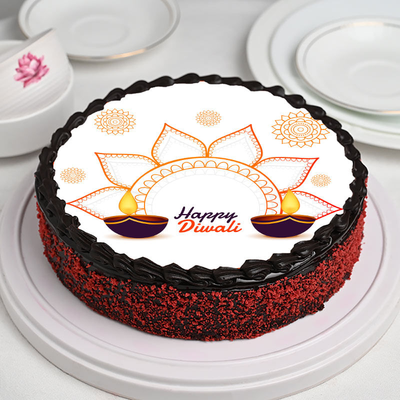Send Diwali Theme Photo Cake Online