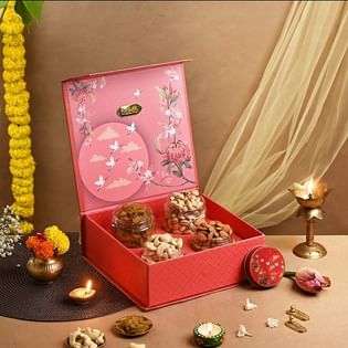 Diwali Dryfruit Pink Treasure Box