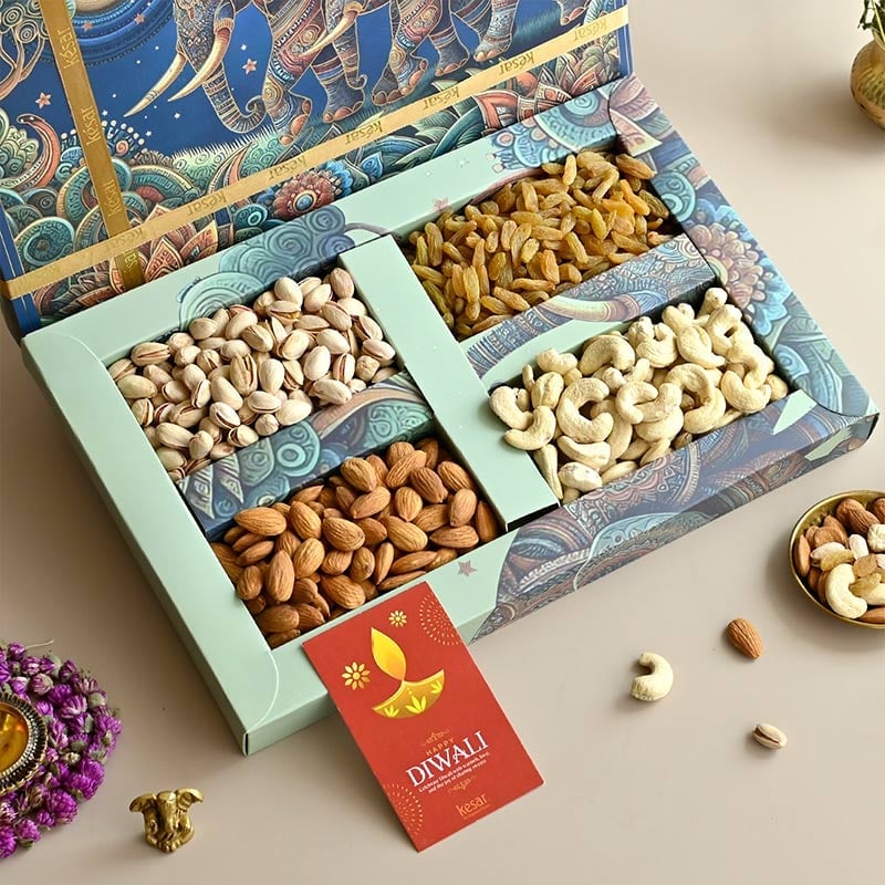 Diwali Gajraj Dry Fruit Box