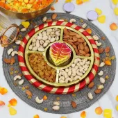 Festive Glow Dry Fruits Tray