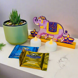 Green Elegance N Sweet Joy Diwali Hamper