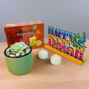 Greenery N Sweetness Diwali Delights Hamper 