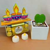 Hoya Plant With Festive Decor N Ferrero Chocolate