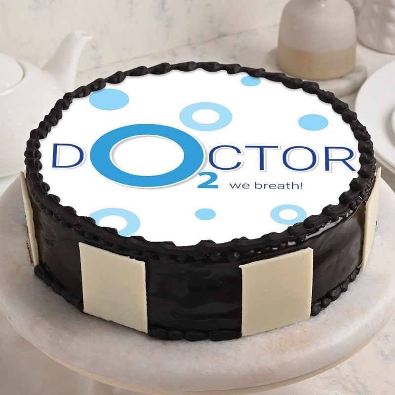 Doctors Day Chocolate Photo Cake