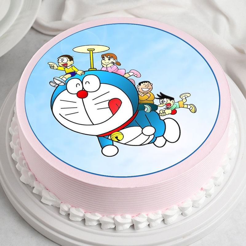Doraemon Fam Cartoon Cake