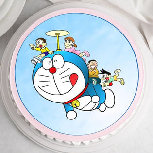 Order Doraemon Fam Cartoon Cake for Birthday