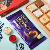 Send Kids Rakhi With Mewa Bites N Cadbury Chocolate