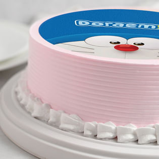 Close View of Doremon Cartoon Cake