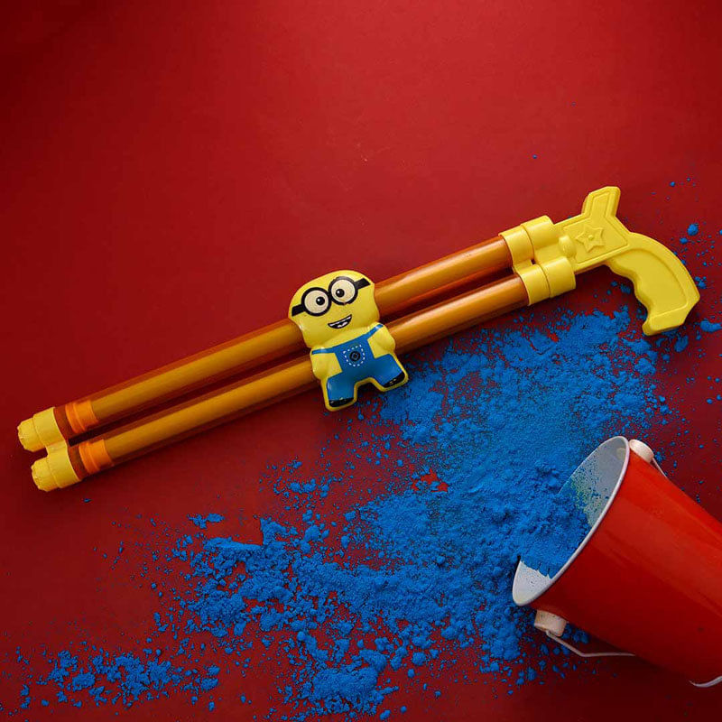 Double Barrel Minion Water Gun Holi gift