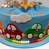 Dreamy Drive Car Cake For 1st Birthday