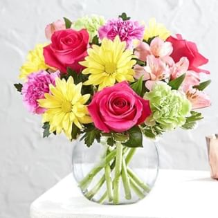 Dreamy Floral Glass Vase