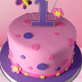 Dreamy Pink Fondant Cake Online