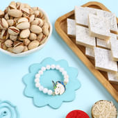 Dreamy Unicorn Rakhi With Kaju Katli N Nuts