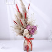 Dried Lavender Hour Floral Vase