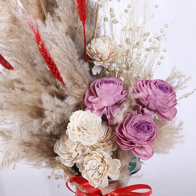 Dried Lavender Hour Floral Vase
